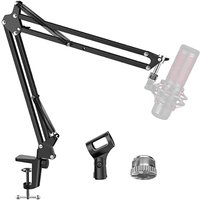 Adjustable Microphone Stand Desk Articulated Arm Boom Microfno Support Table Micro Bracket Holder for Broadcasting Recording