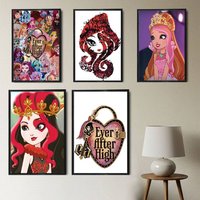 Raven Queen EAH Ever After High Poster Trendy Wall Art For Coffee Office Bar Decoration Best Gift Sticker Printed On PP Paper