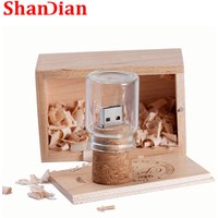 Clé USB en bois SHANDIAN Drift Bottle, 64 Go, 32 Go, 16 Go, avec boîte cadeau en érable