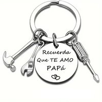 Father'sDay Gift Keychain Recuerda Que Te Amo Papa SpanishPhrase Regalo para Papa Ideal Father's Day Car Key Fashion Accessory