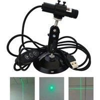 USB-Lasermodul mit grünem Punkt/Linie/Kreuz, 50mW 100mW 200mW 520nm, fokussierbar, Holzbearbeitungs-Lokalisierer mit Halterung