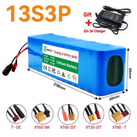 High Capacity 48V 100Ah 13S3P Rechargeable Battery 1000W BMS 54.6V For Electric Bike Scooter