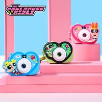 Genuine The Powerpuff Girls Keychains Cartoon Blossom Bubbles Buttercup Projection Camera Toy Lady Backpack Decoration Girl Gift