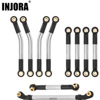 INJORA Stainless Steel High Clearance Chassis Links Steering Links Set for 1/24 RC Crawler FMS FCX24 Upgrade (FCX24-15 FCX24-16)