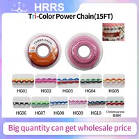 15Feet/Roll Triple-Color Dental Elastic Ultra Power Chain Short Type