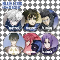 Blue Lock 58mm Laser Badge Nagi Seishiro Bachira Meguru Isagi Yoichi Anime Merchandise Collectible Fan Gift Cosplay Accessories