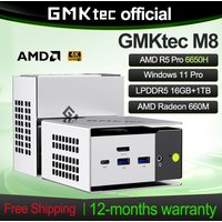 GMKtec Mini PC M8 Nucbox Ryzen 5Pro 6650H Windows 11 Pro LPDDR5 16GB 500GB/1TB GPU Radeon 660M Oculink Wifi 6E BT5.2