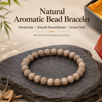 Natural Aromatic Bead Bracelet Handmade Herbal Incense Beads Agarwood Sandalwood Zen Meditation Jewelry Gift