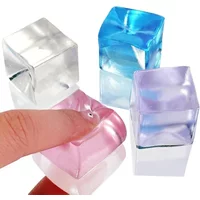 5/10Pcs Ice Cube Shaped Fidget Toy Square Stress Relief Ball Squishy Squeeze Anxiety ADHD Stress Relief Sensory Adults Toys