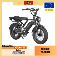 HEADEER BK20 Krachtige Motor 48V20AH Dubbele Schijfrem E-Bike 20 Inch Vetband All Terrain Elektrische Fiets
