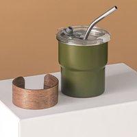 300ml Coffee Camping Mug Portable Anti-Scalding Wood Cover with Lid Water Cup 304 Stainless Steel Coffee Cup Picnic