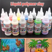 60ML/ Bottle of Color Liquid Polymer Clay DIY Handmade Flower Mold Creative Polymer Clay Painting Work Production Materials