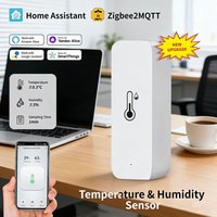 Upgraded Zigbee 3.0 2MQTT Temp Humidity Monitor with 1min Sampling Works with Google Assistant SmartThings