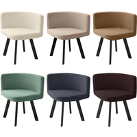 Housse de chaise triangulaire en polaire solide, à dossier incurvé, pour salle à manger, siège à dossier bas, décoration de bureau, d'hôtel, de maison, 1/2/4/6 pièces