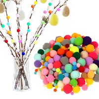 100~300pcs Mini Fluffy Soft Ball Festive Decorations Colorful High Elastic Ball DIY Polyester Plush Ball Accessories TMZ