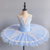 Professional Ballet Tutu Girls Blue Pink Platter Pancake Tutu Ballerina Party Dress Adult Women Child Kids Ballet Dance Costume