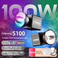 YSKE 100W Photography Light with Dual Color Temperature 2700K-6500K Small RGB Fill Light for Outdoor Shooting And Live Streams
