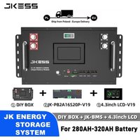 Polen Lagerbestand DIY JKESS Batteriebox-Baugruppe JKBMS PB2A16S20P 4,3 Zoll LCD für 280AH 310AH 320AH Batterie Schnelle Lieferung EU
