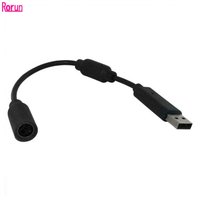 USB Breakaway Cable For Xbox 360 Break off Cable With Filter For Xbox 360 Black