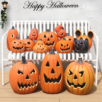 Halloween pumpkin lantern props and decorations Outdoor scene layout with hollowed out and glowing pumpkin Shopping mall decor