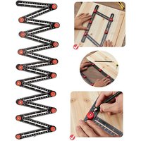 12/9/6 fold Aluminum Alloy Multi Angle Ruler Finder Measure Ruler Woodworking Construction Tool For Craftsmen Locator Guide