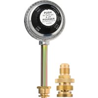 Grill BBQ Regulator Valve w/ 1lb Brass Adapter Fit for Char Broil Grill2Go 2012 and Recent Old Model 29103224A And New 29102349