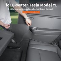 For 6-seater Tesla Model YL seat side C-pillar protective pads, third row seat side border kick pads, interior accessories, 2pcs