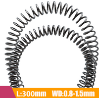 2pcs Steel Long Compression Spring Cylidrical Coil Length 300mm WD 0.8/1.0/1.2/1.5mm Release Return Y-shaped Pressure Springs