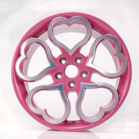New Custom pink Heart Rims 15-24 Inch 5x114.3 5x112 5x98 Monoblock Aluminum Alloy Commercial Forged Wheels for BMW AUDI