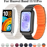 Soft Silicone Strap For Huawei Band 11/11Pro Magnetic Comfortable Replacement Bracelet Watchband For Huawei Band 11 Wristband