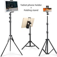 150/200cm Tripod for Tablet and Phone Aluminum Tripode Tablet Floor Ipad Tripod Stand with Smartphone & Tablet Holder Mount