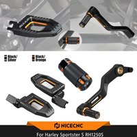 NICECNC For Harley Sportster S RH1250S 2021-2024 Adjustable Rider Footpegs Footrests Rear Brake Pedal Pad Gear Shift Lever