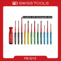 PB 5215 SWISS VDE Insulated Interchangeable Thin Screwdriver for Phillips Slotted Screws