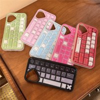 Ins Creative Fashion Simple Solid Color Case Compatible for IPhone 11 15 13 16 14 12 Pro Max 16 13 15 12 Pro Keyboard Soft Case