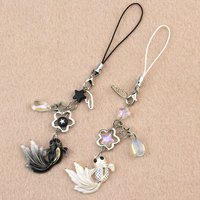 Colorful Fish Star Keychain Lanyard Y2K Wrist Strap Good Luck Phone Charm Handmade Satosugu Koi Beaded Purse Cell Phones String