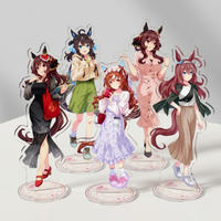 Uma Musume Pretty Derby 15cm Acrylic Stand Keychain Special Week Tokai Teio Double Sided HD Kawaii Desk Decor Gift