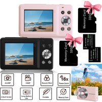 HD 1080P 2.4 inch 44MP Digital Camera Rechargeable Cameras with 16x Zoom Compact Camera for Kids Children Beginner Camera