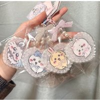 New Chiikawa Acrylic Keychain Bow Lace Harajuku Chiikawa Hachiware Usagi Keychain