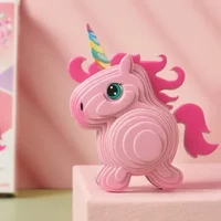 Unicorn Rabbit 3D Paper Puzzle For Kids Educational Montessori Toys Funny DIY Manual Assembly Model Toy For Boy Girl
