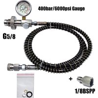 HPA 4500psi/300bar Air Diving DIN G5/8 Connect Fill Station Filling Charging Adaptor Valve Stainless Steel with Hose