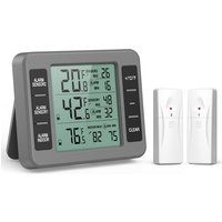 ORIA Fridge Thermometer Digital Freezer Thermometer with 2 Sensors Refrigerator Therm Wireless Indoor Thermometer for Home