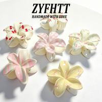 1/3/6pcs New Spring/Summer Flower Hair Grip Exquisite Cherry Bow Sweet Pink Grid Printed Grip Clip Suitable for Travel Wear