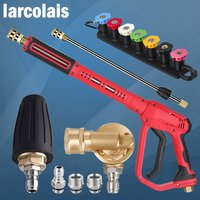 36" In 4000 PSI Pressure Washer Gun Extension Wand Nozzles Foam Lance 3 in 1 M22 14 15 mm 3/8 In Quick Connector Car Cleaner Kit