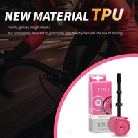 NPY Aluminum Valve Ultralight Bike Inner Tube23c-32cBLACK Road Bicycle Tpu Inner Tire Length French Valve Latex Inner Tube 700c