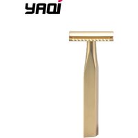 YAQI Golden Bar 3pcs Matte Golden Color Mens Shaving Safety Razor