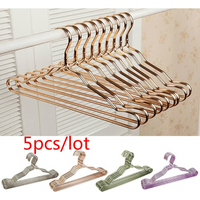 5 Pcs/set Suit Clothes Rack Aluminum Alloy Clothes Adult Rack Slip-seamless Metal Clothes Hanger Closet Organizer Home Supplies