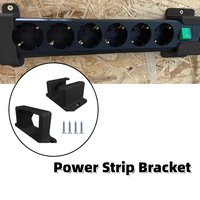 Wall-Mounted Power Strip Bracket With 4 Screw Cable Management Desktop Organizer Display Stands Home Storage Accessories