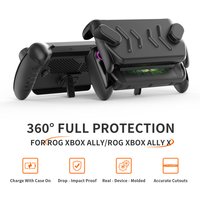 For ROG Xbox Ally X Protective Case TPU Full Coverage Shell with Pre-installed Charging Port and Stand Design