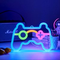 Game Pad Neon Signs LED Night Light, USB/Battery Powered atmosphere Lighting, for Birthday Gift Garden E-sports Decor Camping