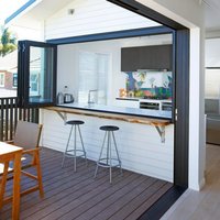 Aluminium Windows Supplier Low E Glass Horizontal Bi-folding Windows European Style Bi-fold Windows for Hotel & Villa Use